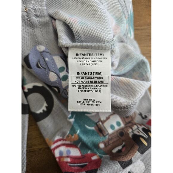 Pixar Cars Toddler Boys Christmas Snug Fit Top and Pants Pajama Set, 2-Piece - Picture 3 of 3